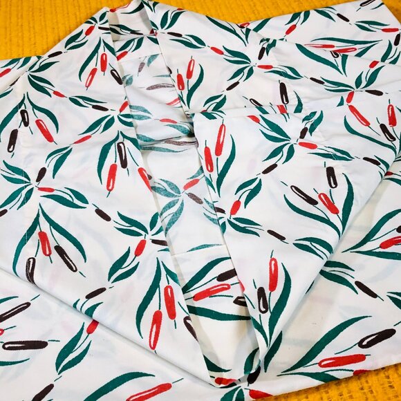 Vintage Wamsutta DAKOTAH Cattails Pillowcase Set 70s Ultracale Textile Bedding - Picture 5 of 10